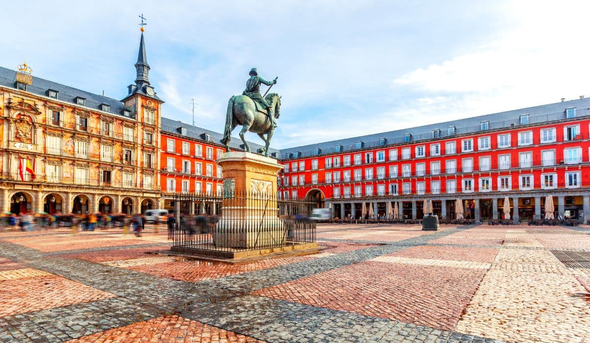 Snap photos at Plaza Mayor