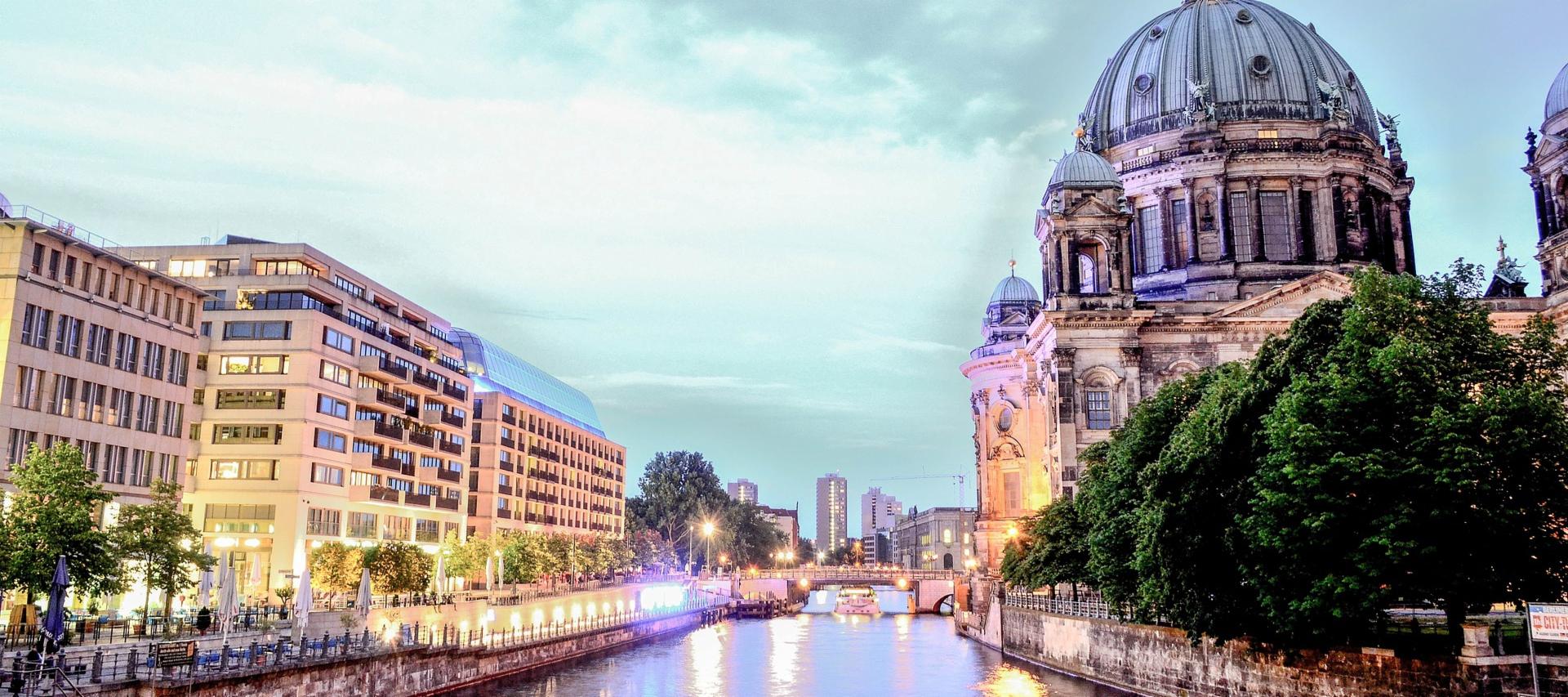 View of Berlin at nighttime