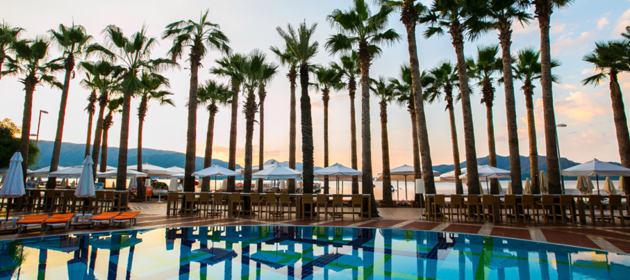 Pool in the 5* Elegance International in Marmaris, Turkey