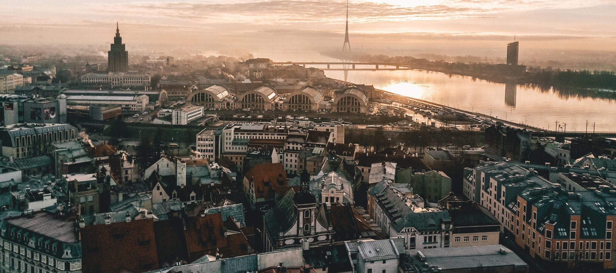 Sunset over Riga | Cheap City Breaks in 2018