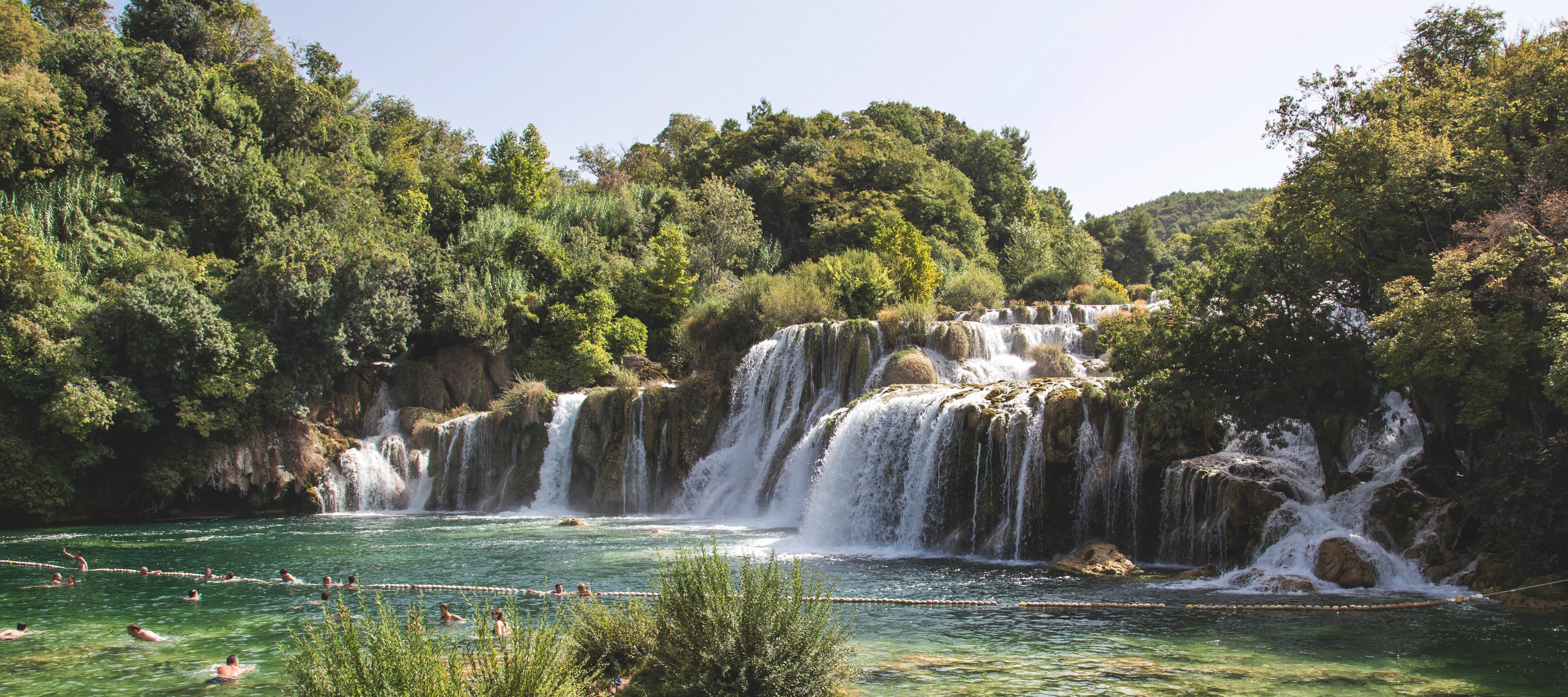 Waterfall in Krka National Park in Croatia