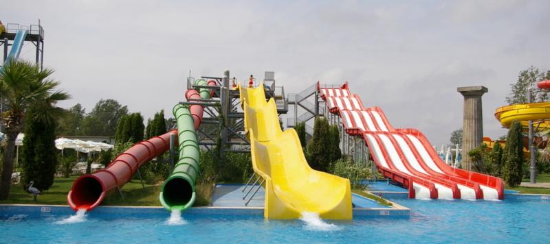 Twister waterslide in Action Aquapark in Sunny Beach, Bulgaria