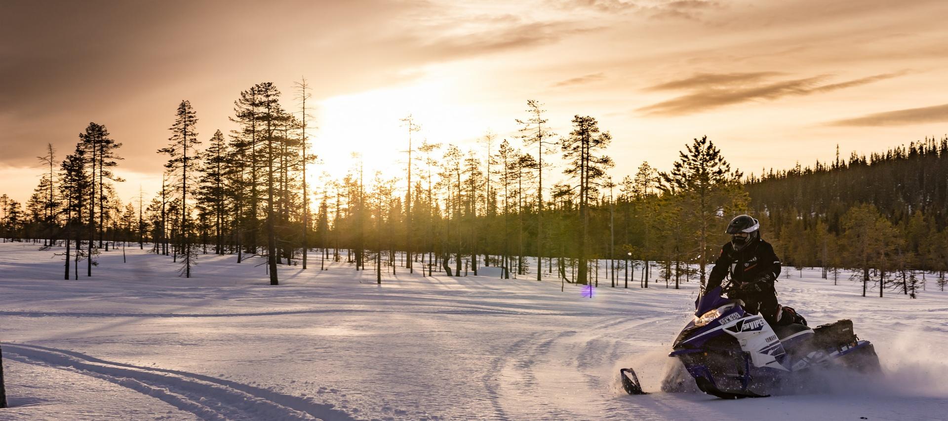 Snowmobile tour in Lapland