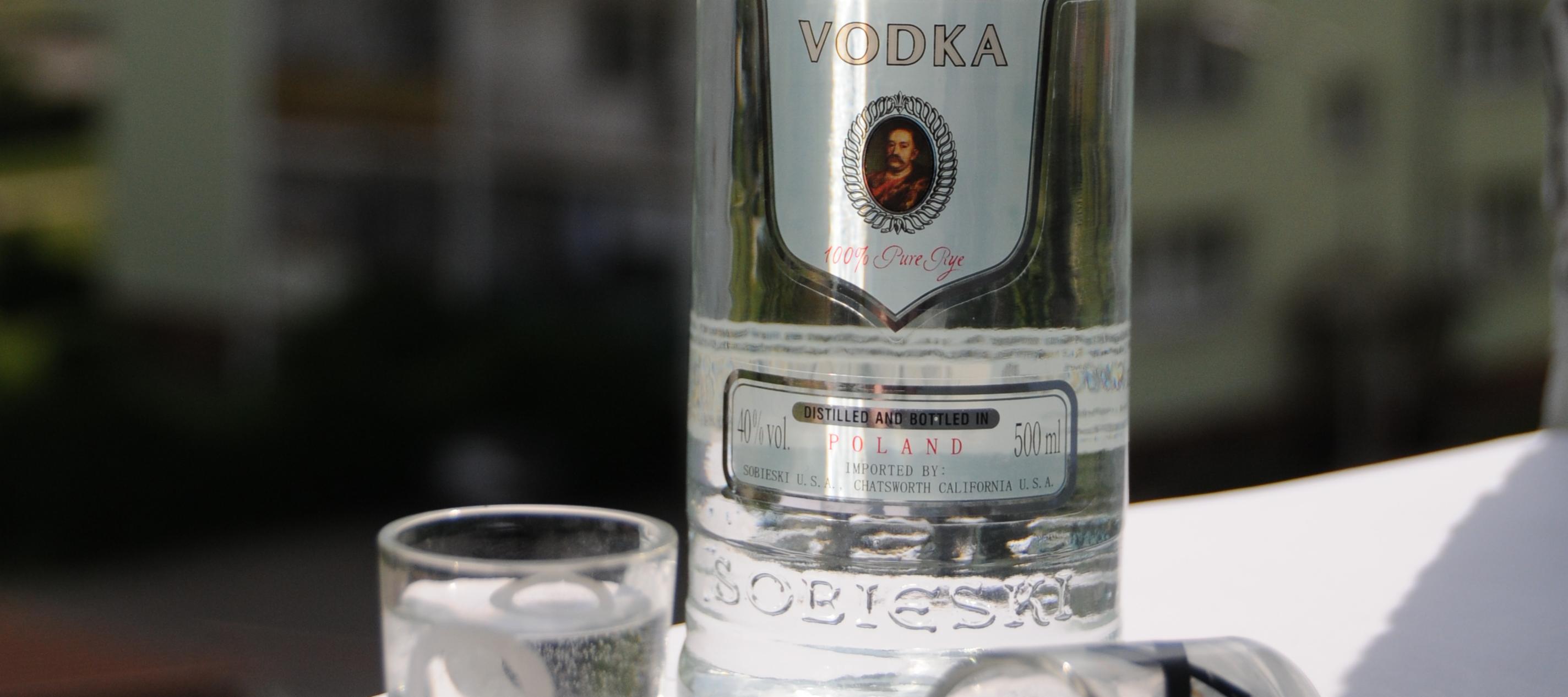 A bottle of Polish vodka