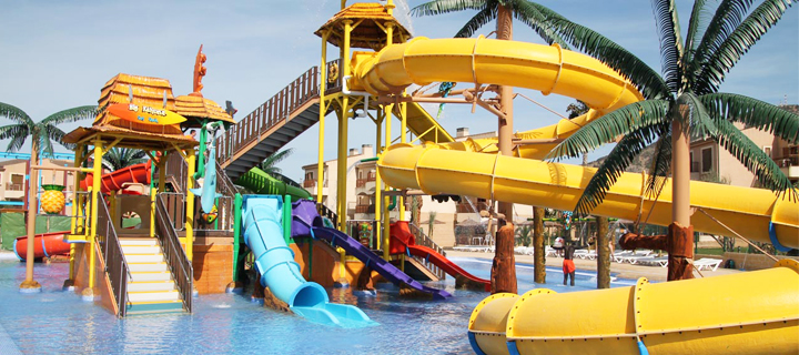 Waterpark in the Albir Garden Resort in the Costa Blanca, Spain.