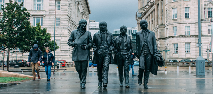 Beatles statue in Liverpool, England