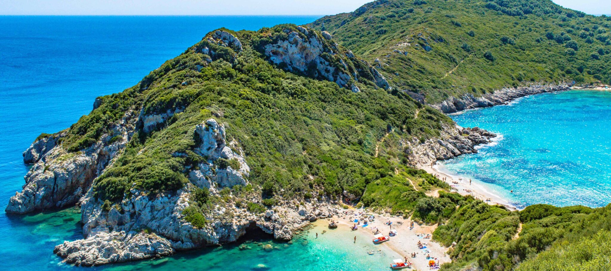 Porto Timoni Beach in Kerkira, Corfu, Greece