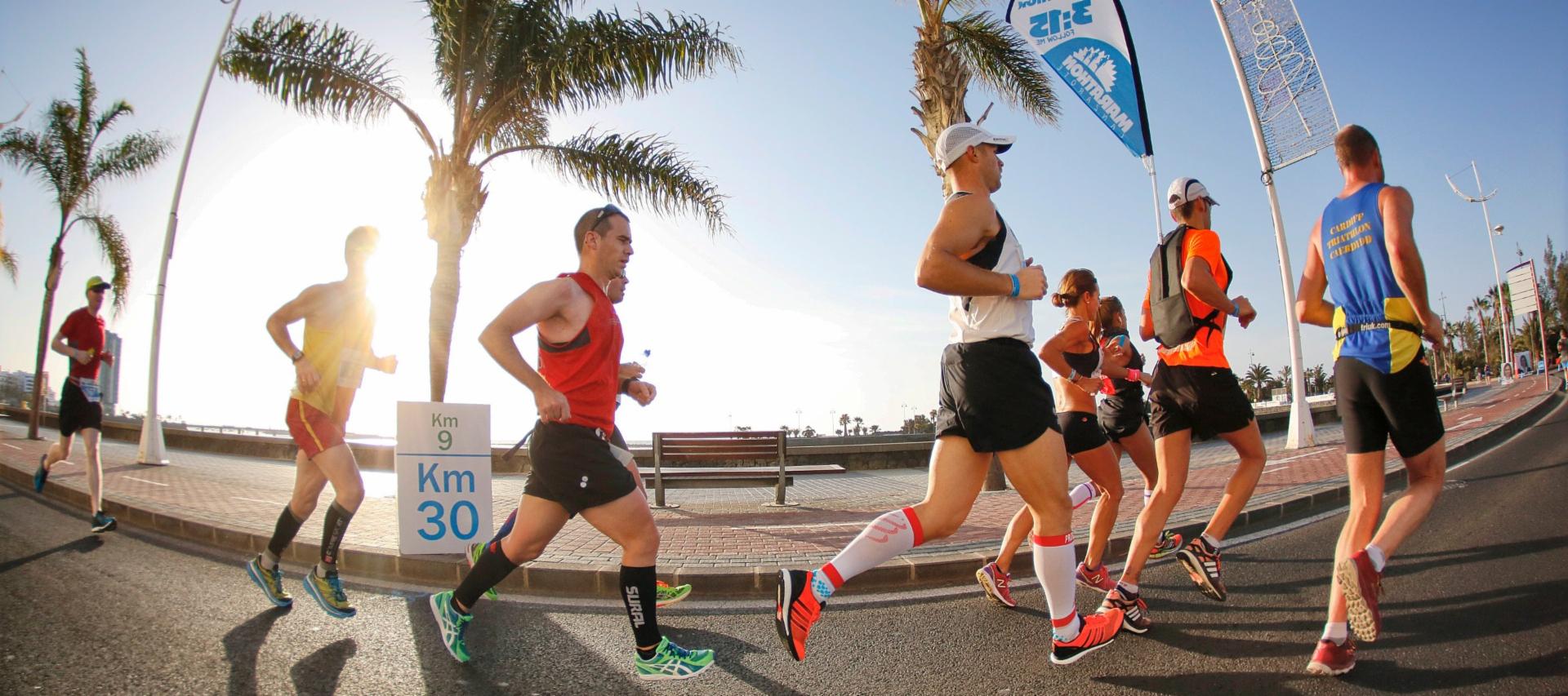 Runners in the Lanzarote Marathon