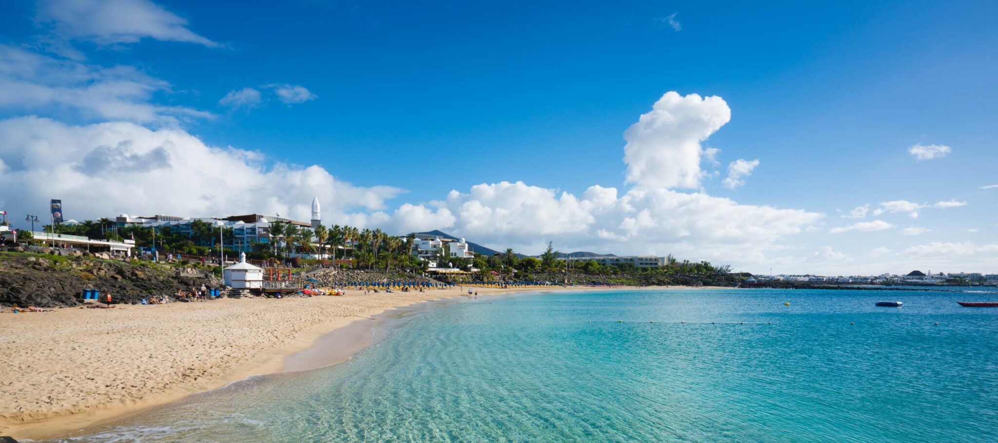 Beach in Playa Blanca in Lanzarote