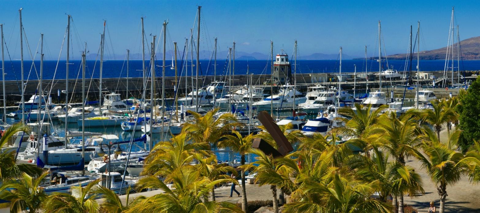 Marina in Puerto Calero in Lanzarote