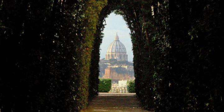 View from the Keyhole of Malta in Rome