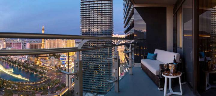 View from Terrace Suite in the Cosmopolitan Hotel in Las Vegas