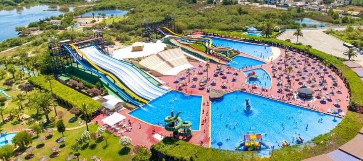 View of The Club Mac Alcudia hotel's waterpark in Majorca
