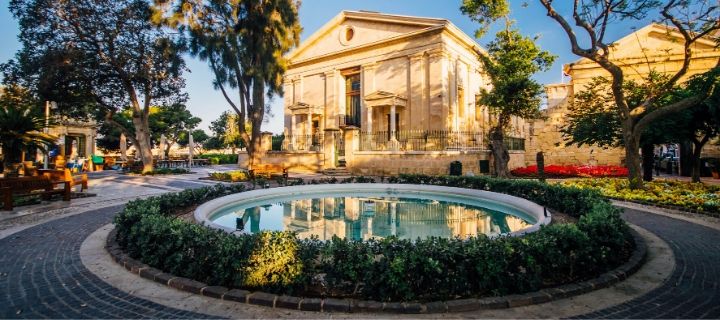 Upper Barrakka Gardens in Valletta, Malta