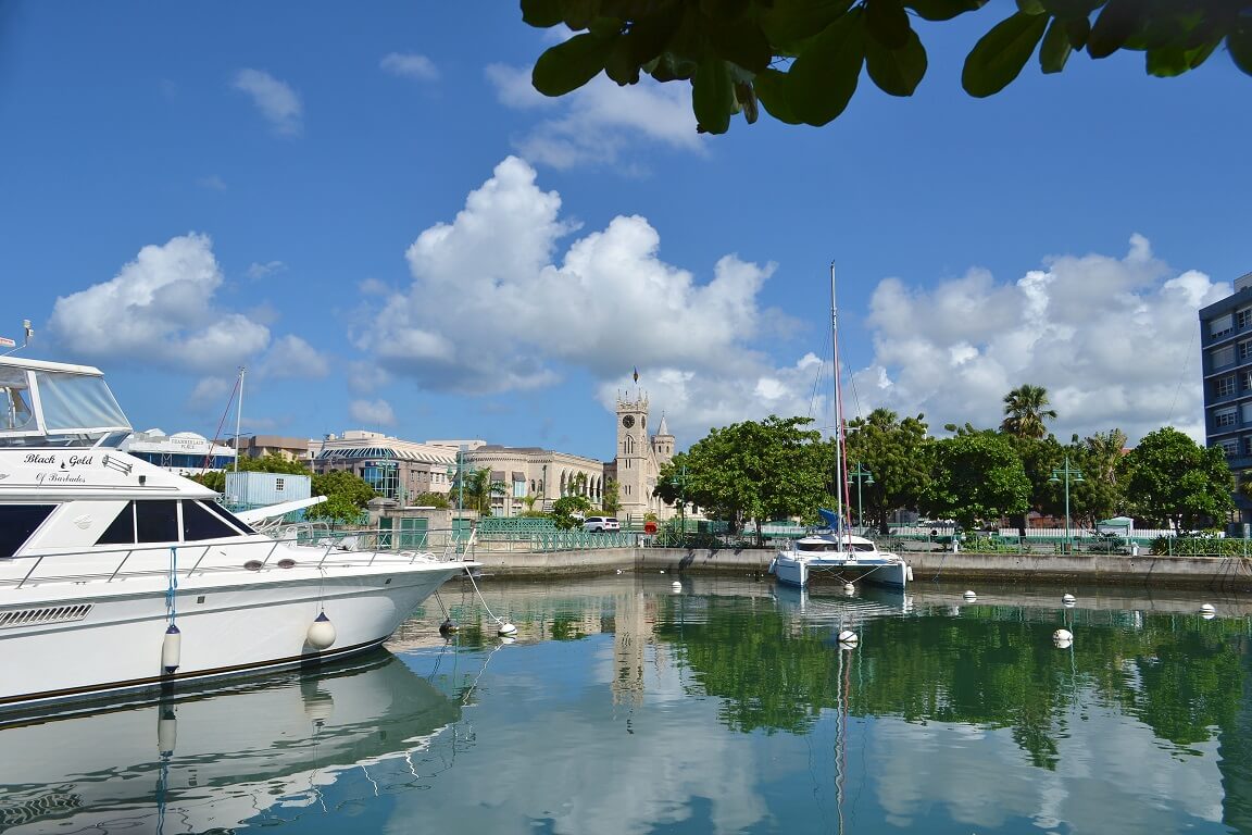 Boats at the dock in Barbados