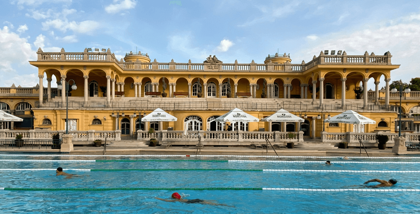 Szechenyi thermal Baths swimming pool Budapest