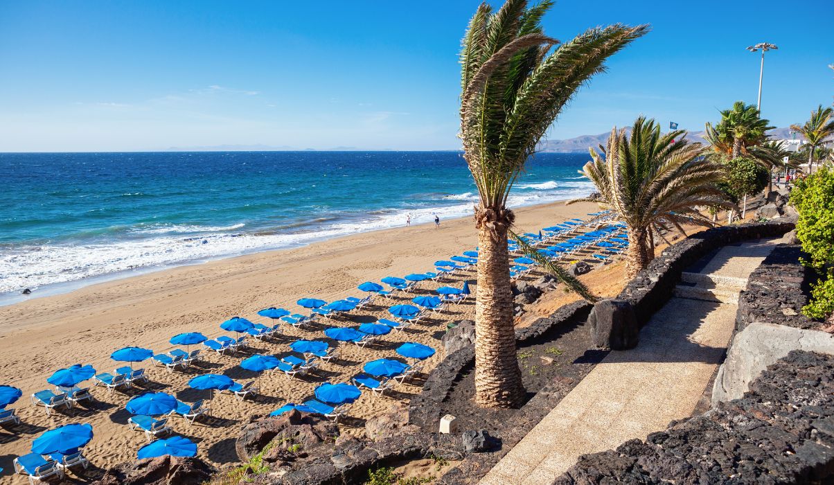 Lanzarote volcanic beach