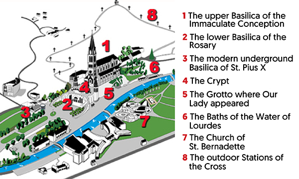 Our Lady Of Lourdes France Map - United States Map