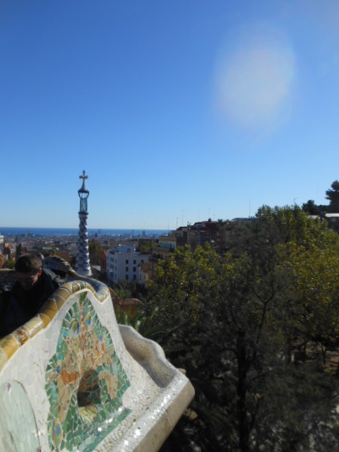 The view  from Park Guell in Barcelona