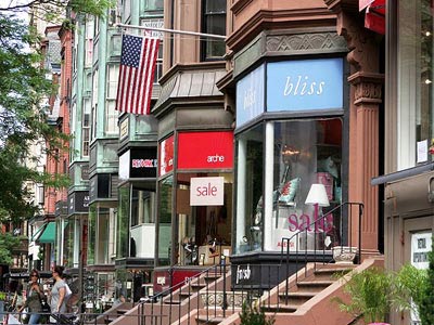 Boston Holidays - Newbury Street - Shopping 