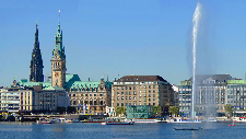 The Alster fountain, Hamburg