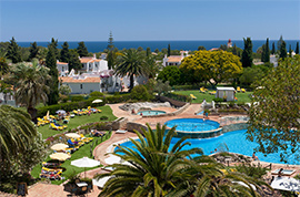The main pool and grounds of Rocha Brava