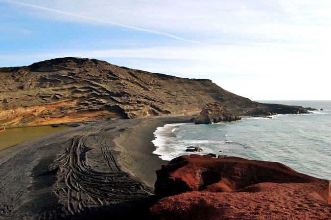 Lanzarote volcanic beach Lanzarote volcanic beach